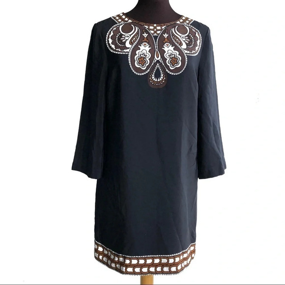 TIBI Paisley 100% Silk Casual Shift Dress - Picture 2 of 5